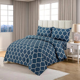 Duvet Covers, navy duvet covers, navy floral duvet covers, single duvet covers, double duvet covers, king size duvet covers, microfiber duvet covers sets, Microfiber bedding sets, 3Pcs Duvet Covers set,